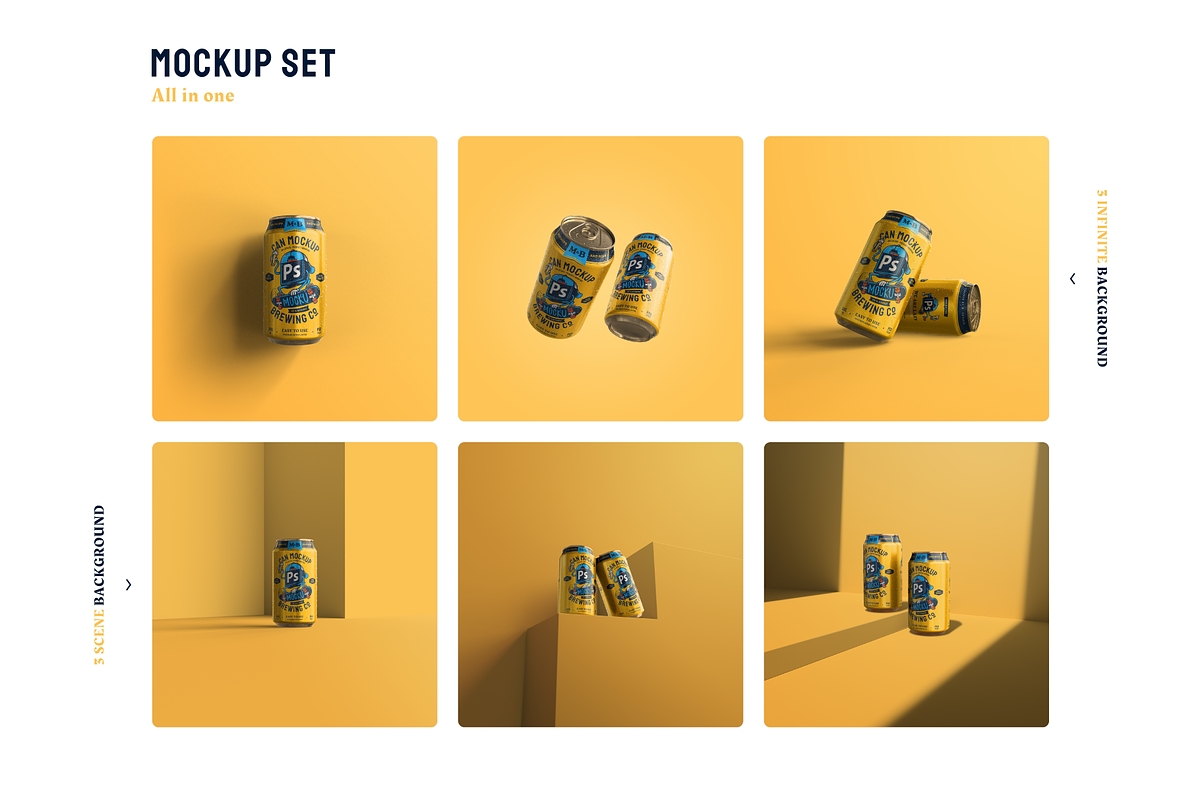 Beer Can Mockup, a Packaging Mockup by Mocku (Photo 2 of 16)