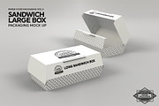 Large Sandwich Box Packaging Mockup, a Packaging Mockup by INCDesign (Thumbnail 3 of 6)