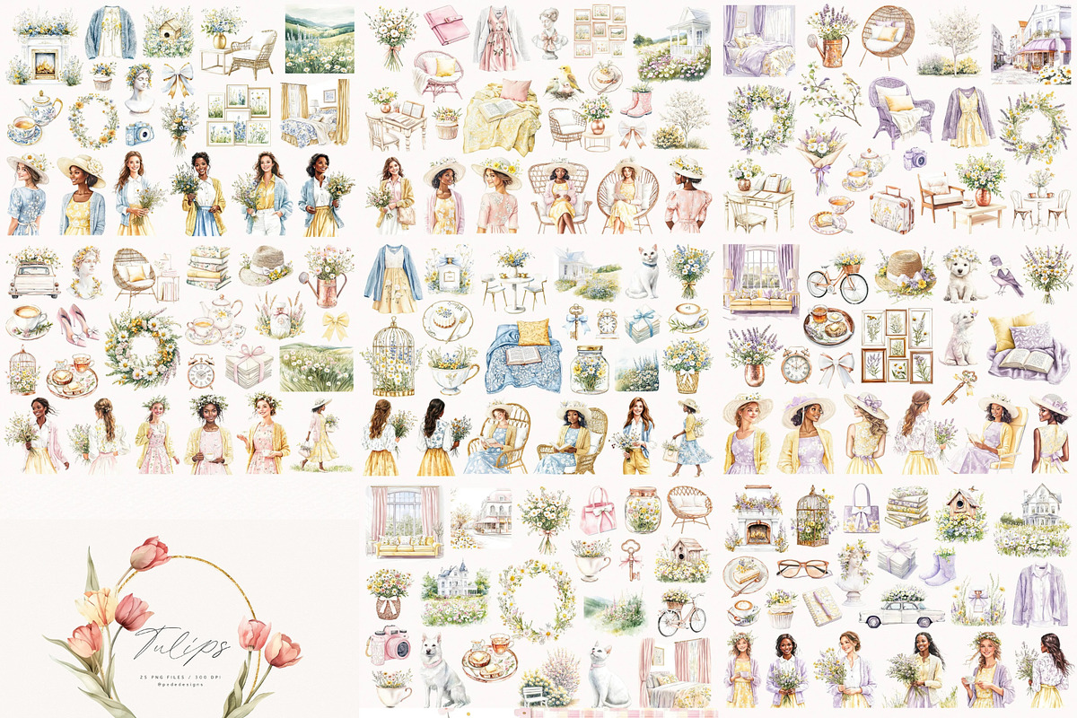Spring & Easter Bundle, a Seasonal Illustration by PeDe Designs (Photo 9 of 13)