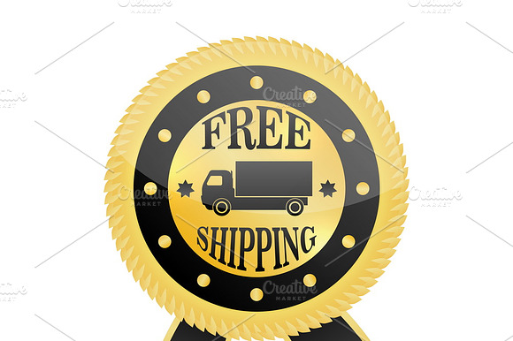 Free Shipping Golden Badge