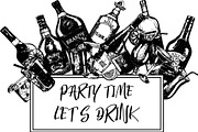 Cocktails, Drinks & Glasses, a Decorative Illustration by Ecaterina Sciuchina (Thumbnail 5 of 9)