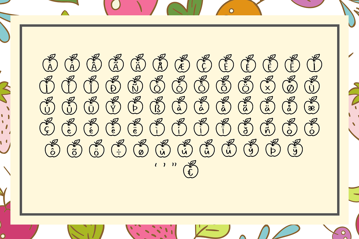 Apple Fruit Font Duo, a Font by Aisyah (Photo 2 of 6)