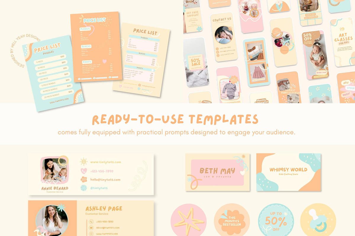 Baby Theme Branding Starter Kit, a Branding & Logo Template by Hell Yeah Designs (Photo 11 of 15)