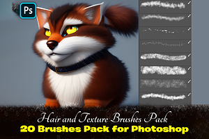 20 Photoshop Hair & Texture Brushes