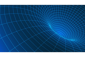 High-tech nanotechnology tunnel with, an Illustration by Liudmyla Matviiets