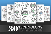 30 Technology Illustration Bundle, an Object Graphic by ToozDesign (Thumbnail 1 of 16)