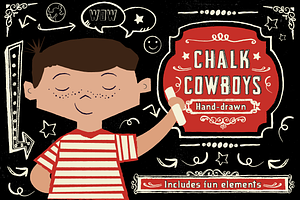 Chalk Cowboys Chalk Font Vintage, a Font by learningkiddos