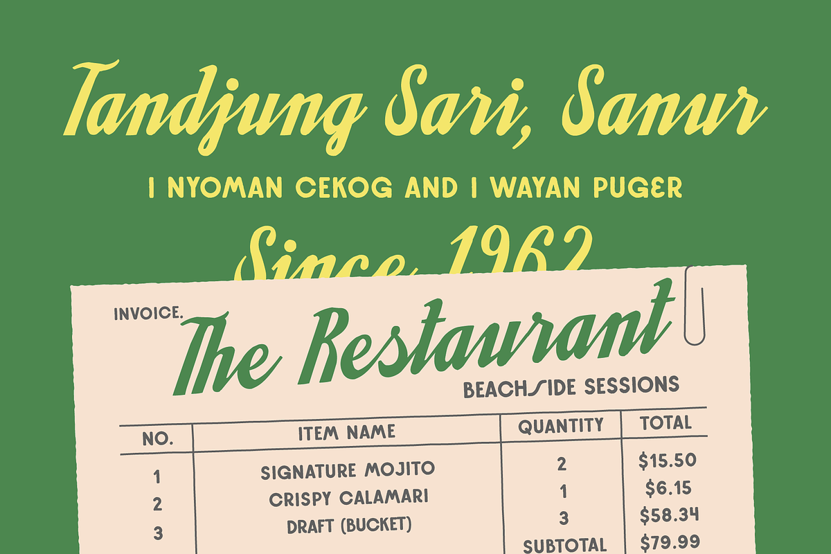SFC West Paras - Script & Sans, a Script Font by Skilline Supply Co. (Photo 3 of 12)