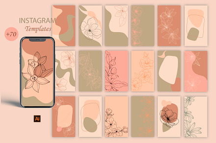 Abstract shapes & Botany Instagram, a Social Media Template by Lifestyle