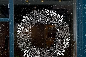 Boho Christmas Wreath Template