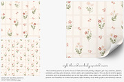 pastel floral seamless patterns set, a Pattern Graphic by Patishop Art (Thumbnail 7 of 9)