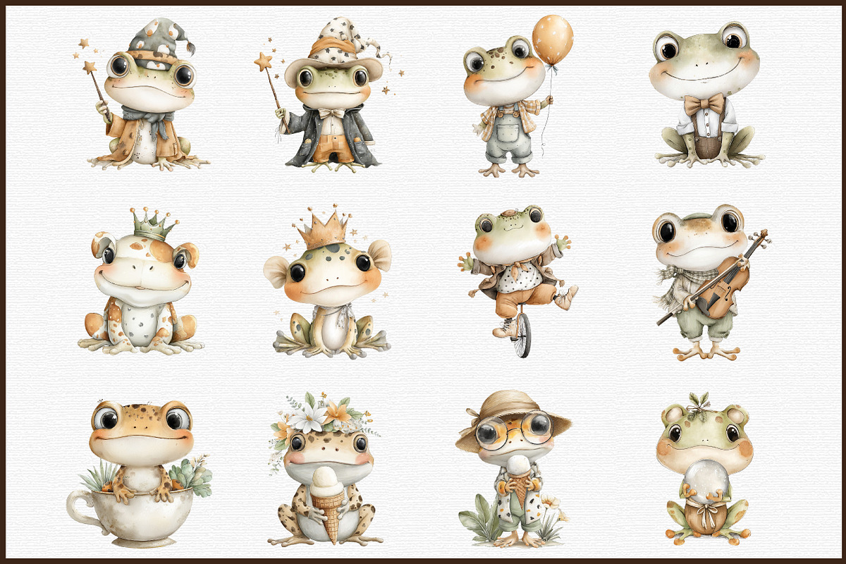 Quirky Frog Clipart, an Illustration by Sublimation Artist (Photo 3 of 6)