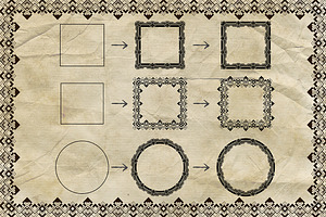 Vintage Border Frames Brushes Pack