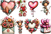 Valentines Day Love Clipart, an Illustration by Designking (Thumbnail 3 of 5)