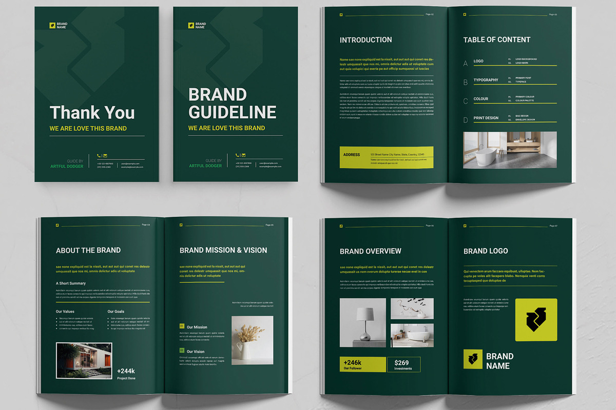 Brand Guidelines Book Template, a Brochure Template by MightyDesign (Photo 2 of 6)