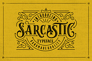 Sarcastic Typeface + Extras, a Font by Graptail (Thumbnail 1 of 7)