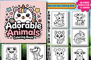 Adorable Animals Bold & Easy Color, an Animal Illustration by Design Home (Thumbnail 1 of 4)
