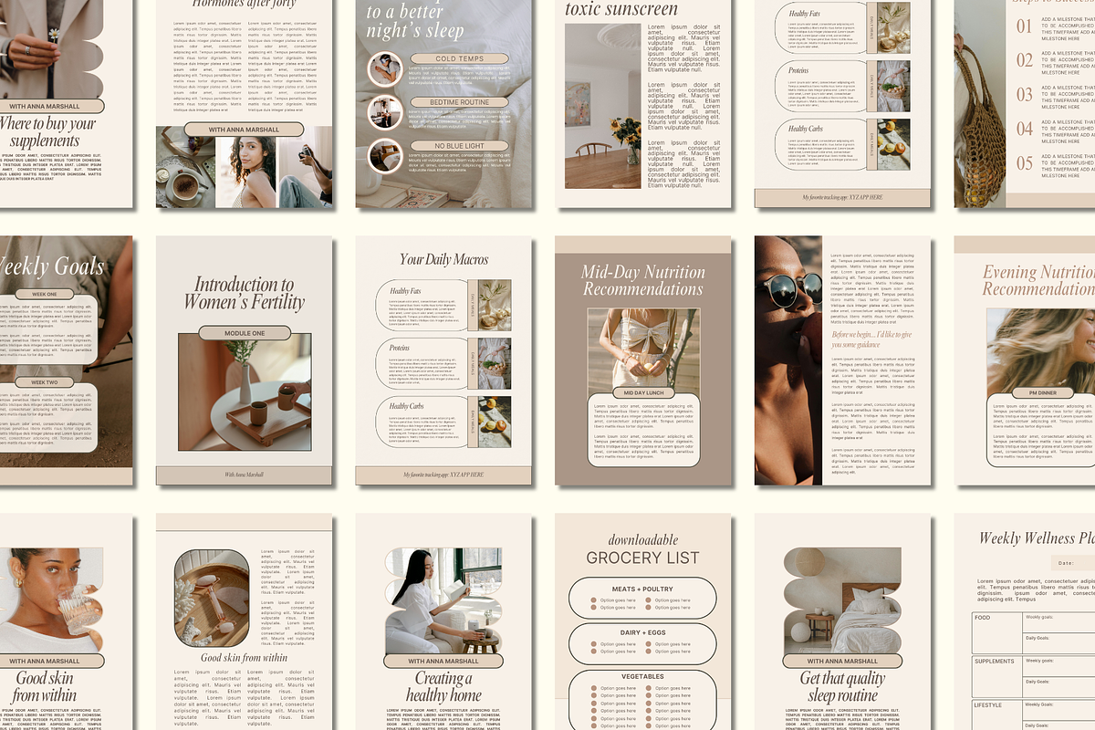 Neutral Canva Workbook Template preview 5