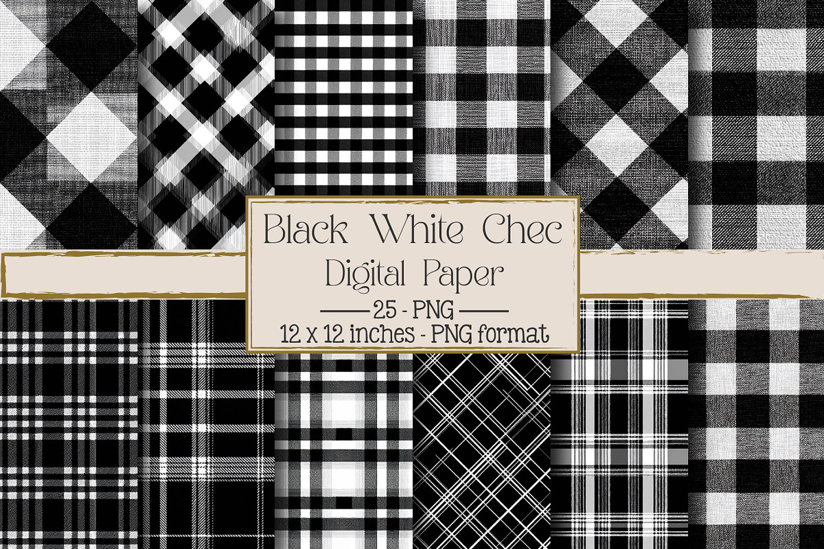 Black White Chec Patterns, an Illustration by DreamPrint404 (Photo 1 of 4)
