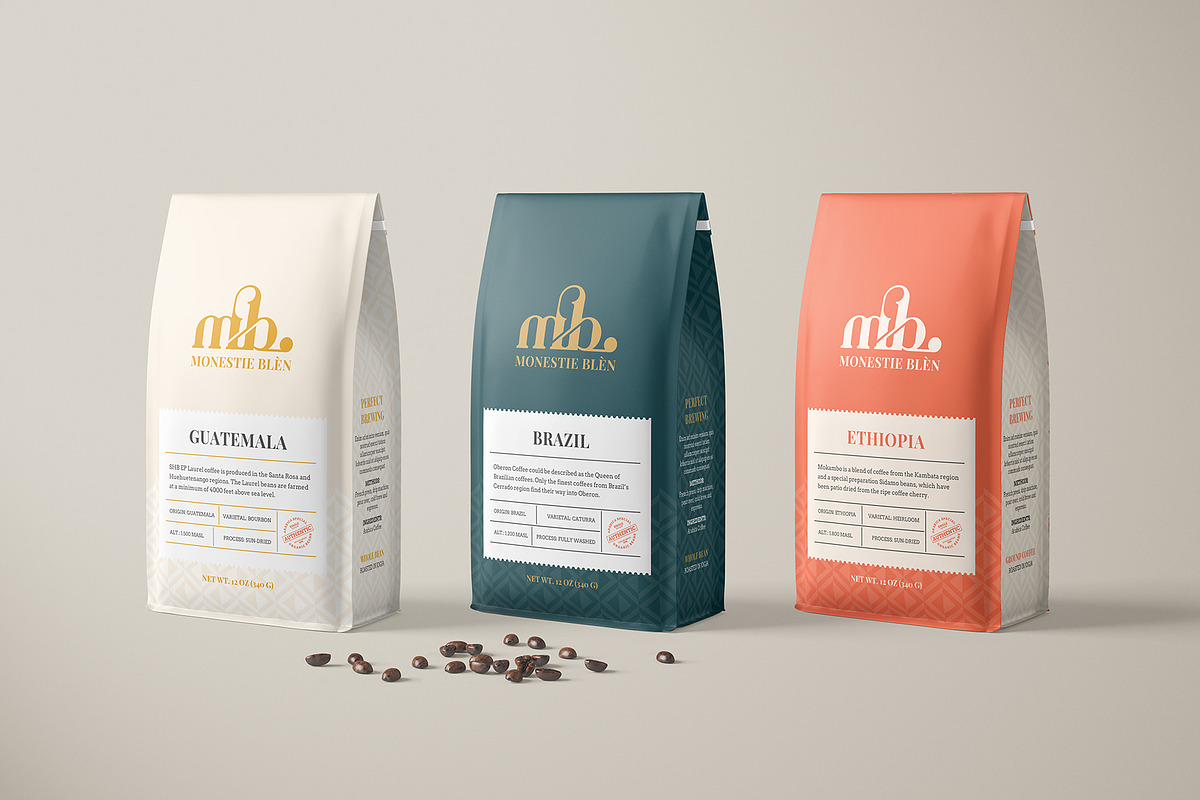 Monestie Blen Coffee Bag ID, a Marketing Template by fisihsani (Photo 3 of 6)