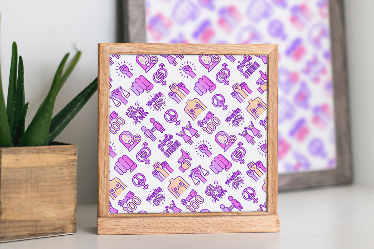 Feminism Patterns Collection, a Pattern Graphic by Alex Blogoodf (Photo 3 of 9)