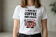 Coffee Chaos Cute Quote SVG Design, an Object Illustration by Annudesign (Thumbnail 9 of 10)