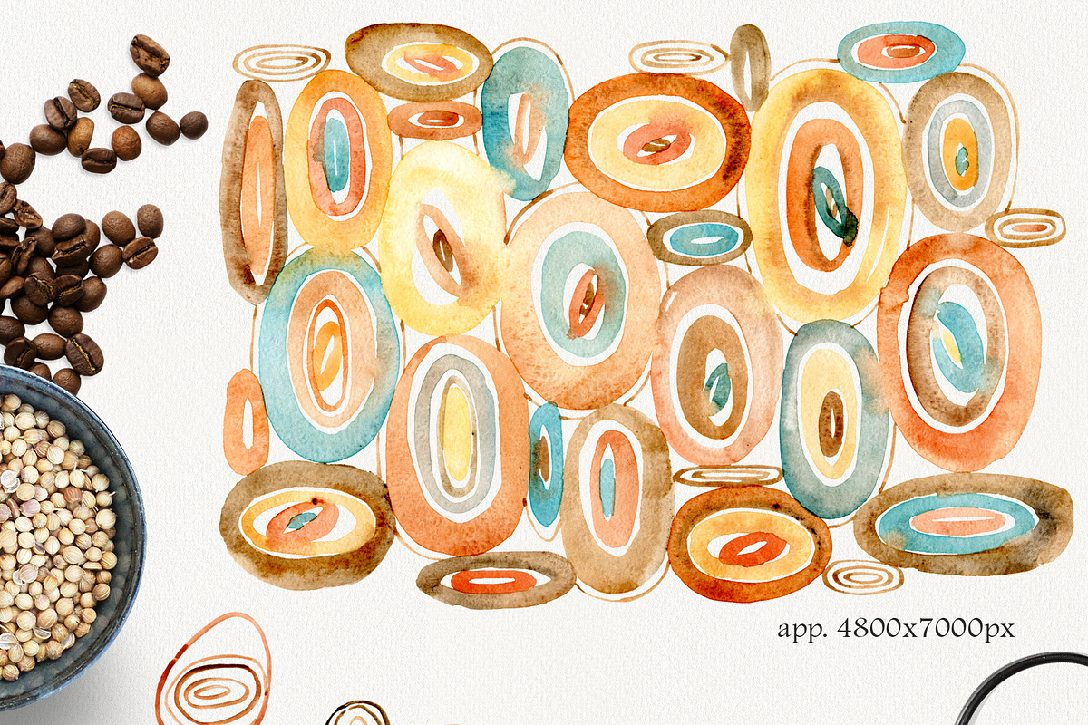 Watercolor abstract earthy clipart, a Background Graphic by TanyaOak (Photo 5 of 6)