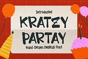 Kratzy Partay | Hand Drawn Display, a Handwritten Font by gracetype_studio (Thumbnail 1 of 11)