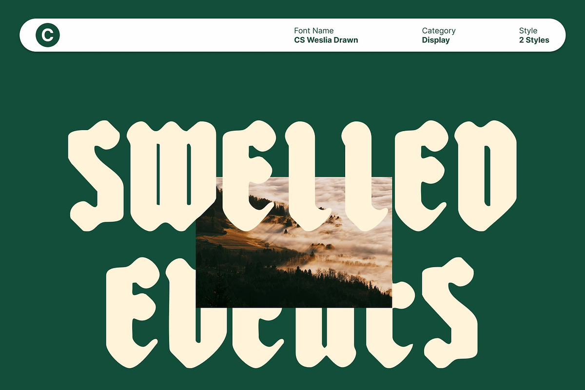 CS Weslia Drawn, a Blackletter Font by Craft Supply Co. (Photo 5 of 8)
