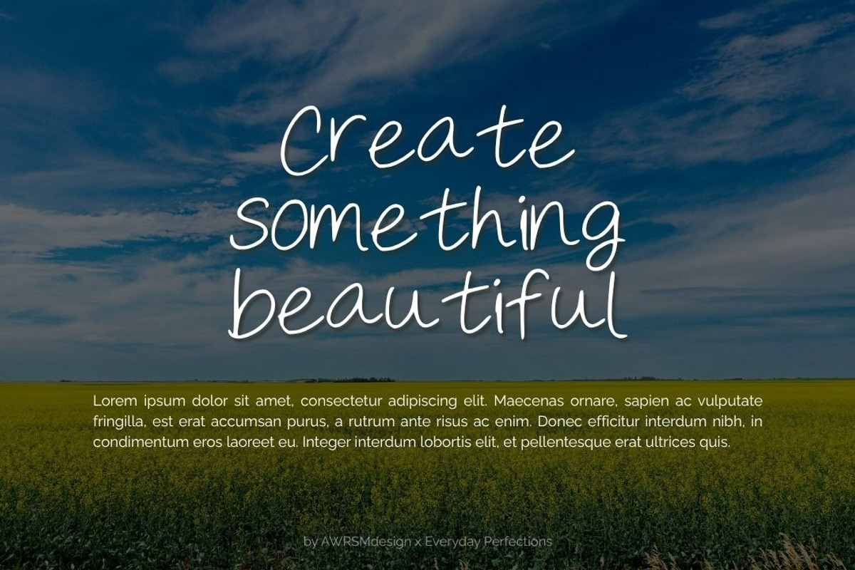 Sooney | Simple Handwriting Font, a Handwritten Font by Everyday Perfection (Photo 5 of 5)
