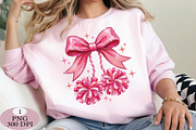 Pink Pom Pom Bow Png, an Illustration by Daily.Designs (Thumbnail 2 of 5)