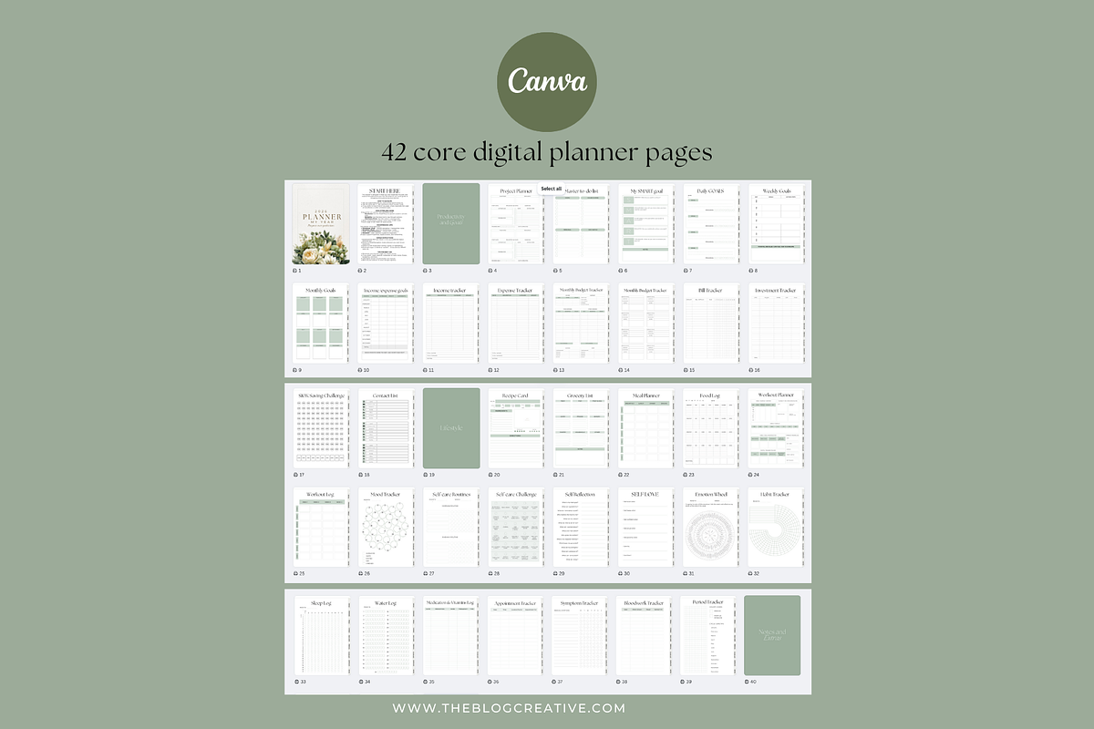 2026 Digital Template, Planner, a Marketing Template by The Blog Creative (Photo 7 of 11)