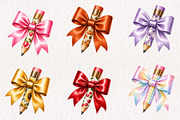 Brushstroke Pencil Bow Clipart PNG, a Seasonal Illustration by CreationArt (Thumbnail 4 of 4)