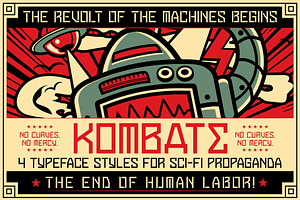 Kombate – Sci-Fi Propaganda Font
