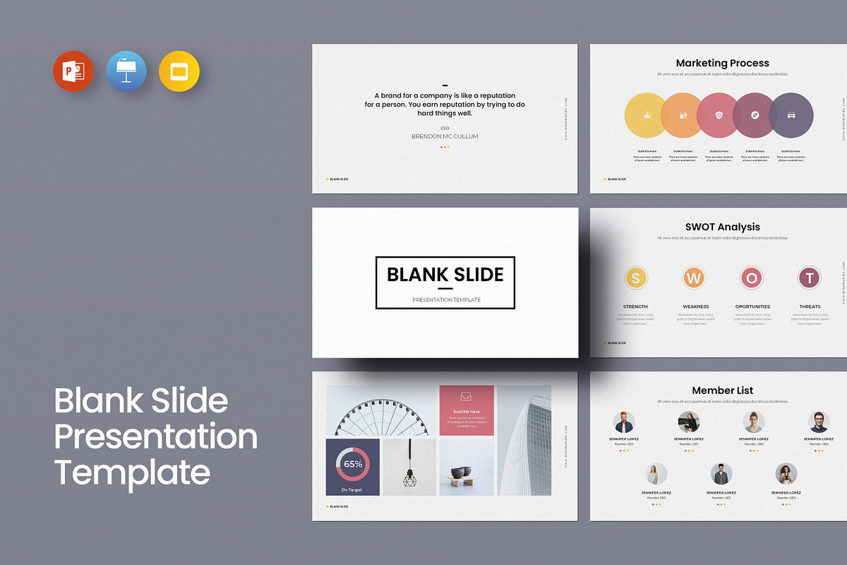 Blank Slide Presentation Template, a Presentation Template by evgenystudio (Photo 1 of 8)