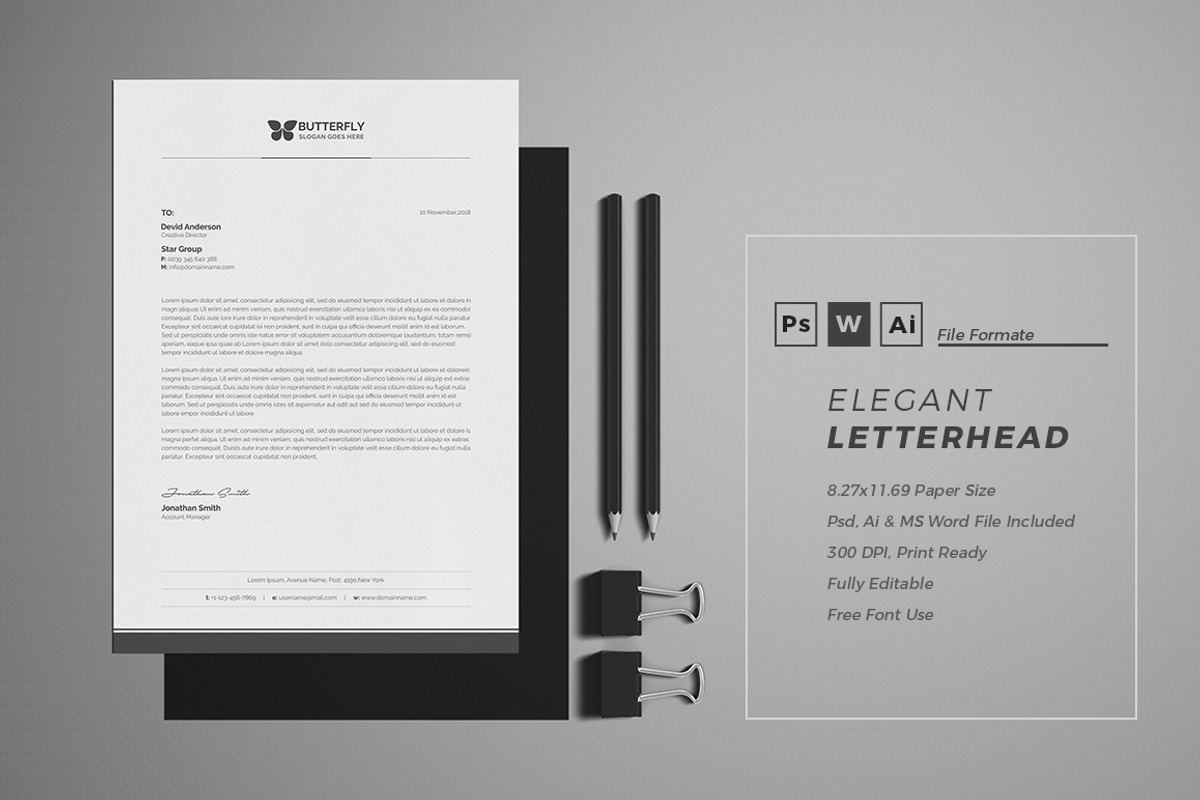 Letterhead, a Stationery Template by deviserpark (Photo 2 of 3)