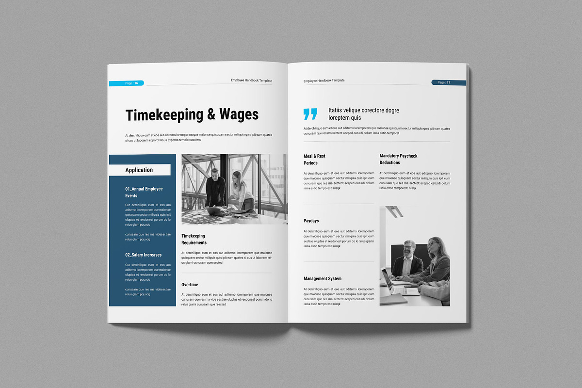 Employee Handbook Template, a Brochure Template by Work-Envance (Photo 7 of 10)