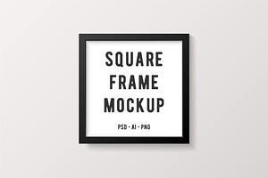 Black Square Frame Mockup