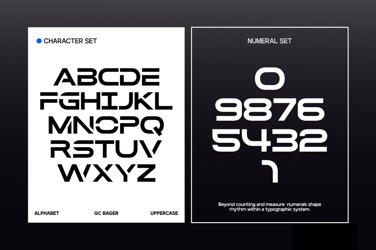GC Bager - Futuristic Sans, a Sans Serif Font by Glyphonic (Photo 2 of 15)