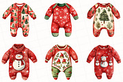 Christmas Baby Clothes Clipart, an Illustration by OK Design (Thumbnail 3 of 5)