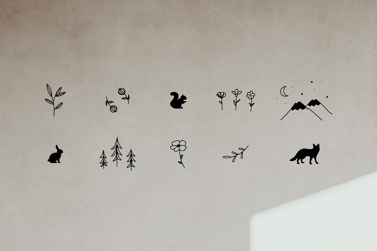 Hand Drawn Font with Illustrations, a Sans Serif Font by Irene Florentina Design (Photo 9 of 9)