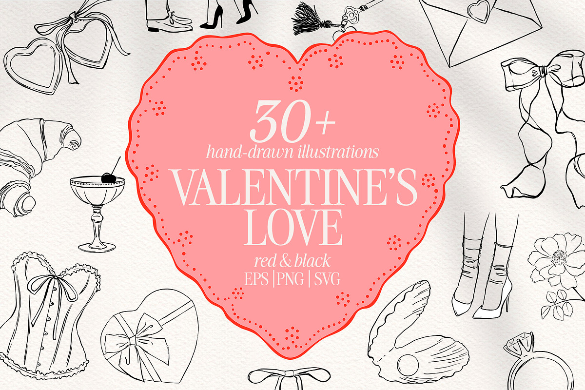Valentine's love Illustration pack, an Object Graphic by Deveze Art & Co (Photo 1 of 9)