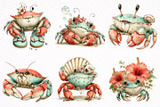 Whimsical Summer Crab Clipart, an Illustration by DreamArtGraphic (Thumbnail 7 of 8)