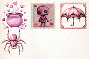 Pink Halloween Sublimation Clipart, an Illustration by Dream Creation (Thumbnail 5 of 5)