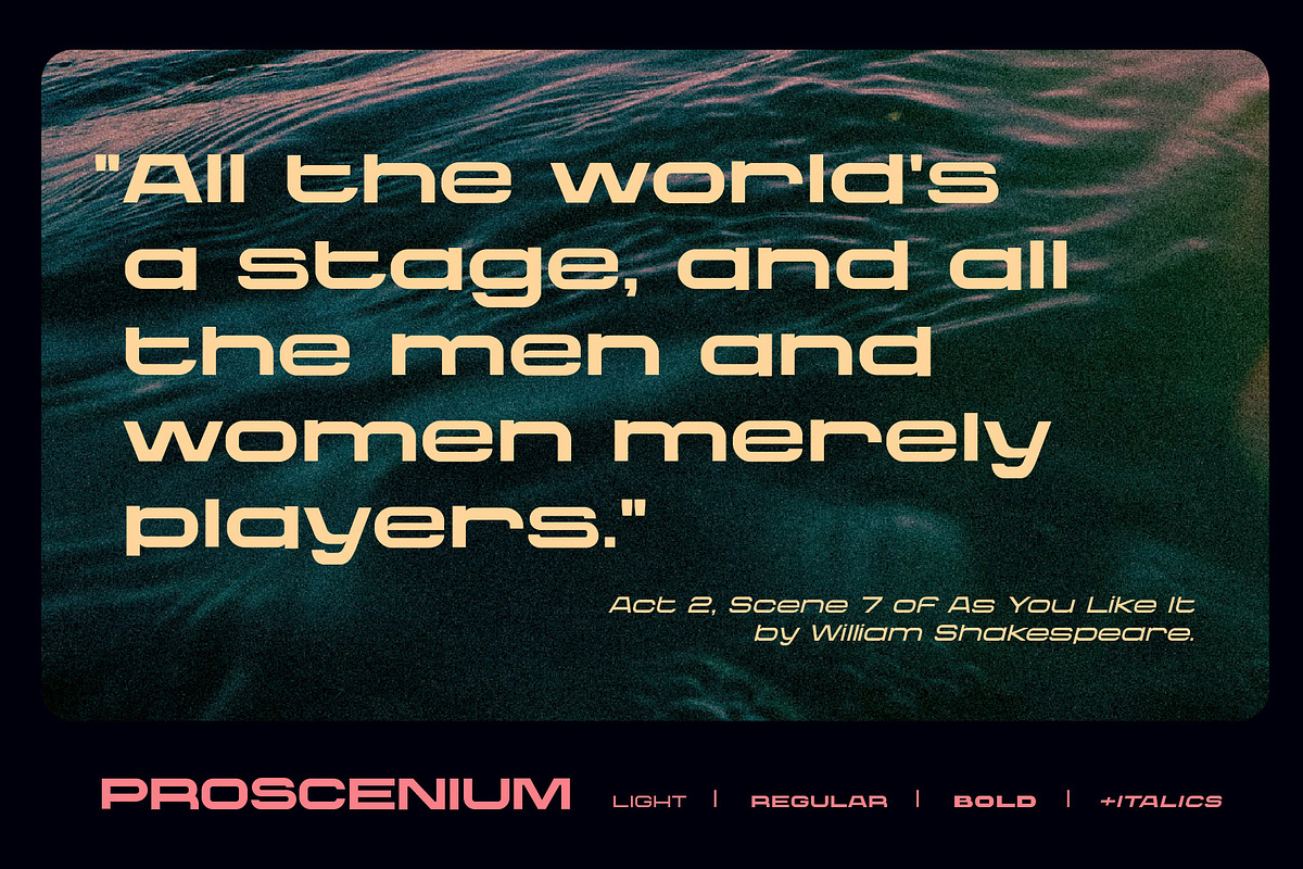Proscenium - A Wide Sans-Serif Font, a Sans Serif Font by Wingsart Studio (Photo 2 of 14)