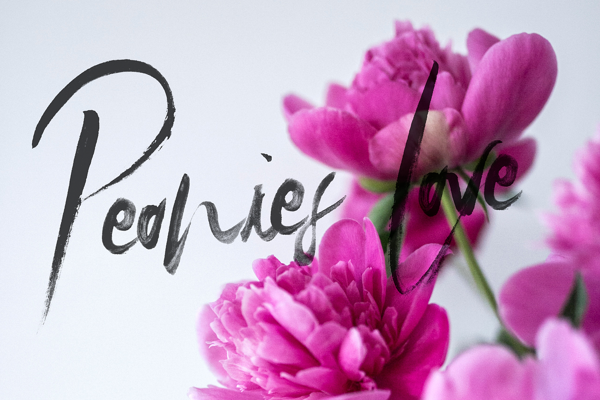 SkyLove SVG Watercolor Font, a Script Font by SilverStag Type Foundry (Photo 10 of 11)