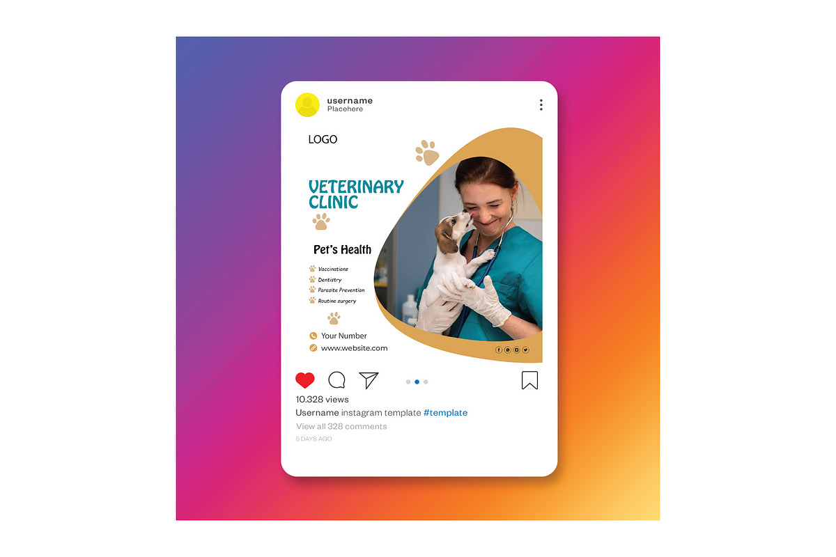 Veterinary Flyer Design Template, a Flyer Template by YUDesignStore (Photo 5 of 6)