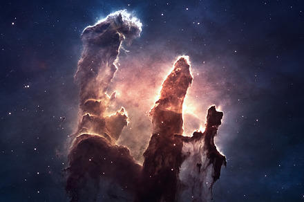 Nebula and stars in deep space glowing mysterious universe elements of this, an Abstract Photo by Vadim Sadovski