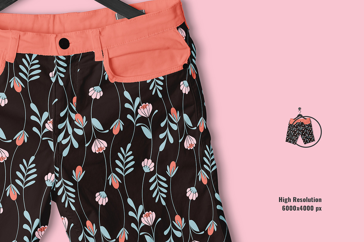 Female Cargo Short Pants Mockup, a Bottom Mockup by Designertale (Photo 4 of 6)