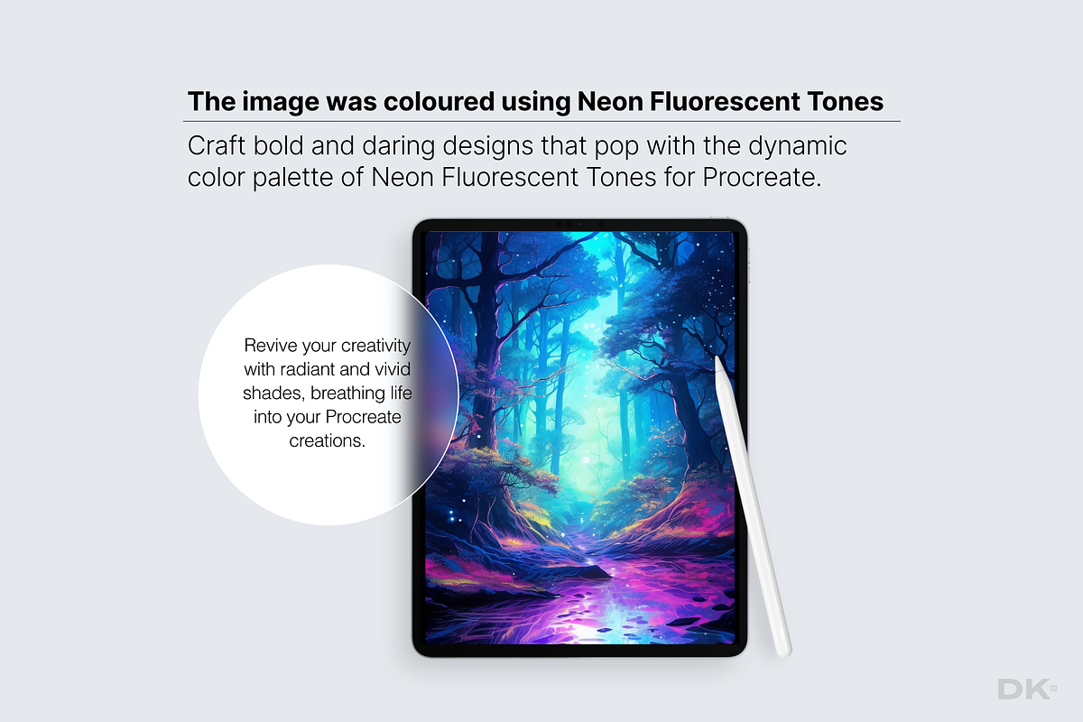 Neon Color Swatches for Procreate, a Palette Add-On by Designer's Kit Co (Photo 3 of 10)